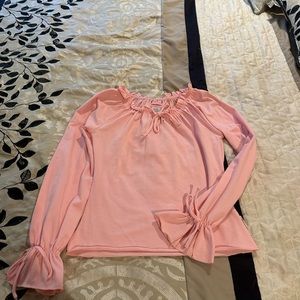 Vintage womens pink Union Bay peasant top size medium gently worn